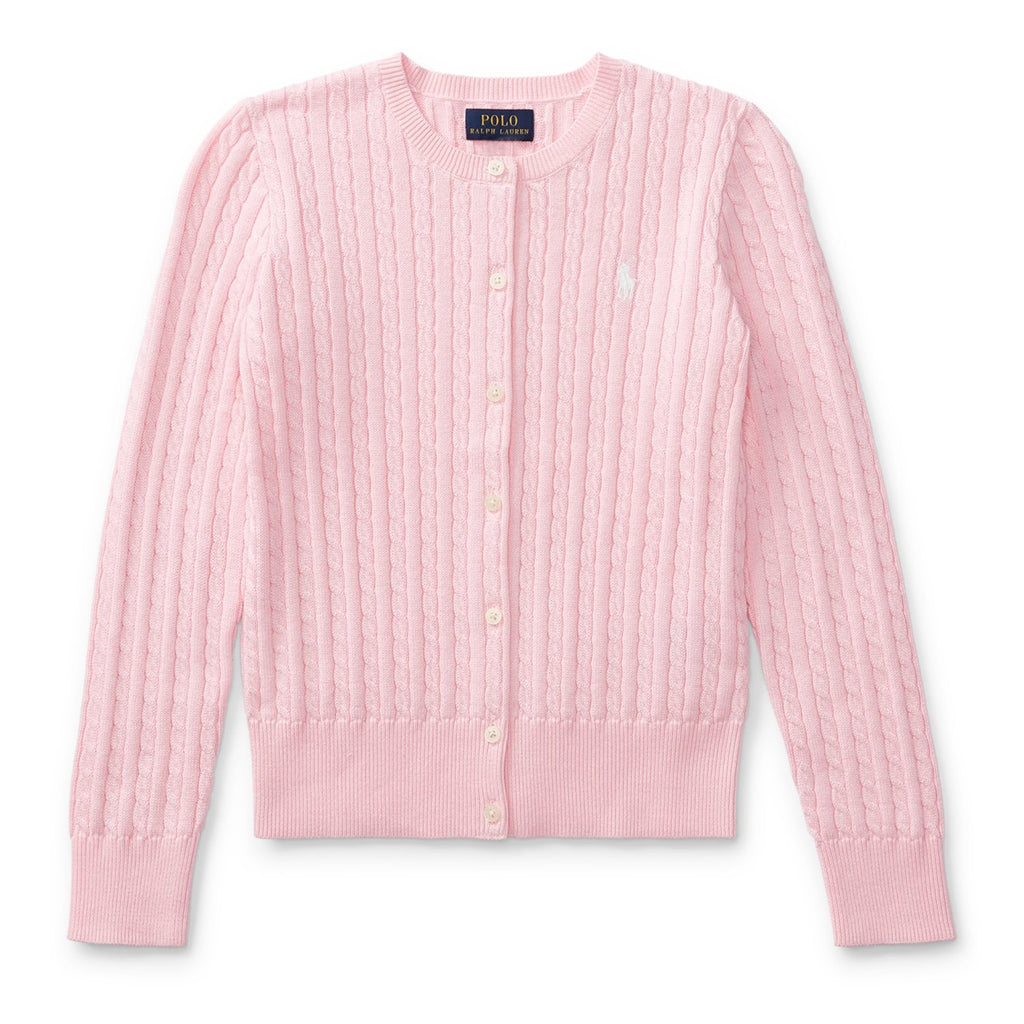 Ralph Lauren Cable Cotton Cardigan Hint of Pink