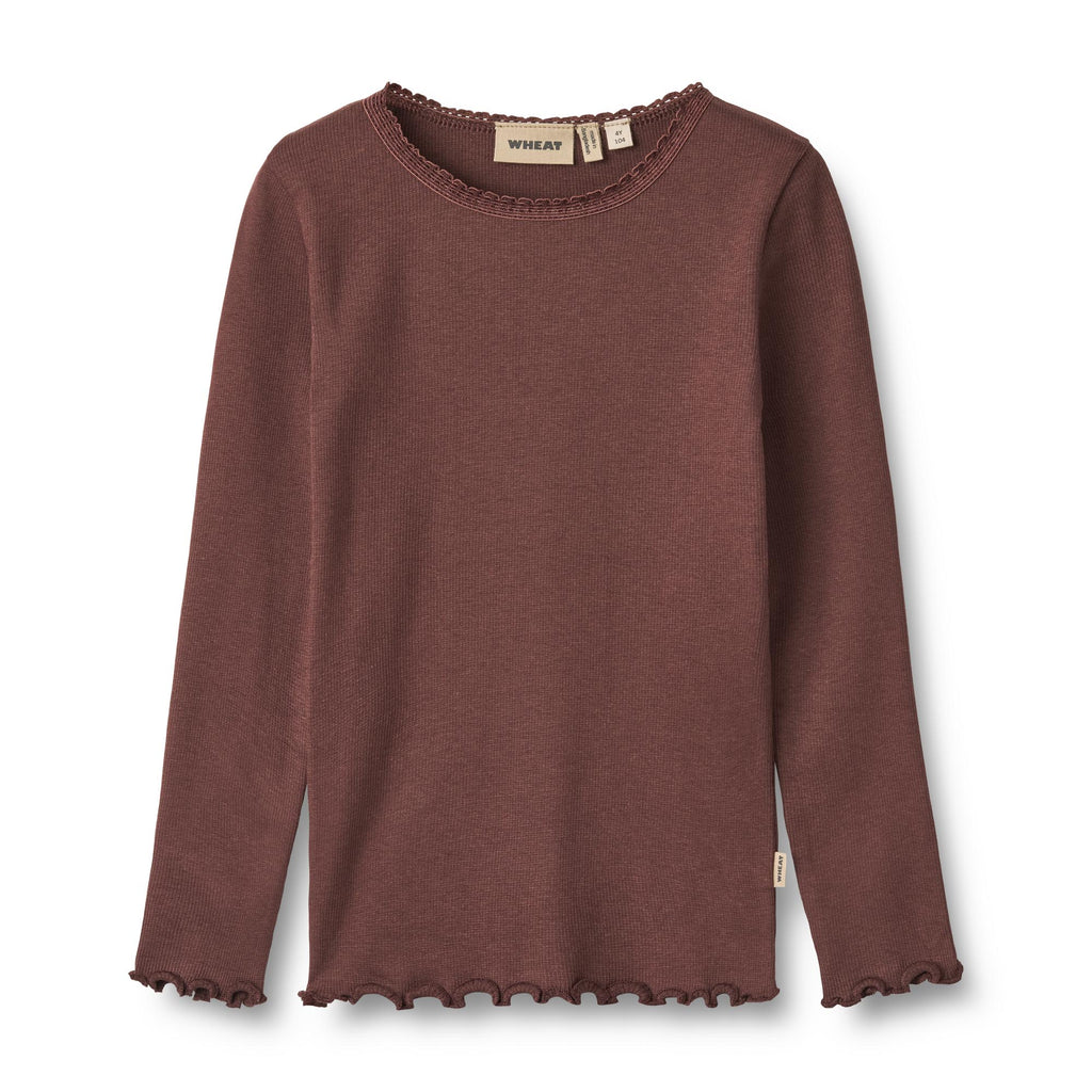 Wheat Rib T-Shirt L/S Reese eggplant