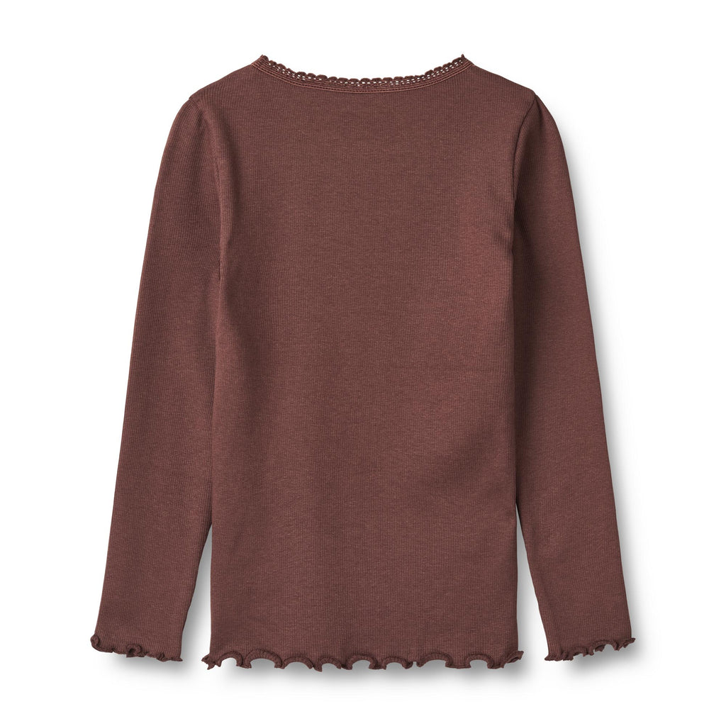 Wheat Rib T-Shirt L/S Reese eggplant