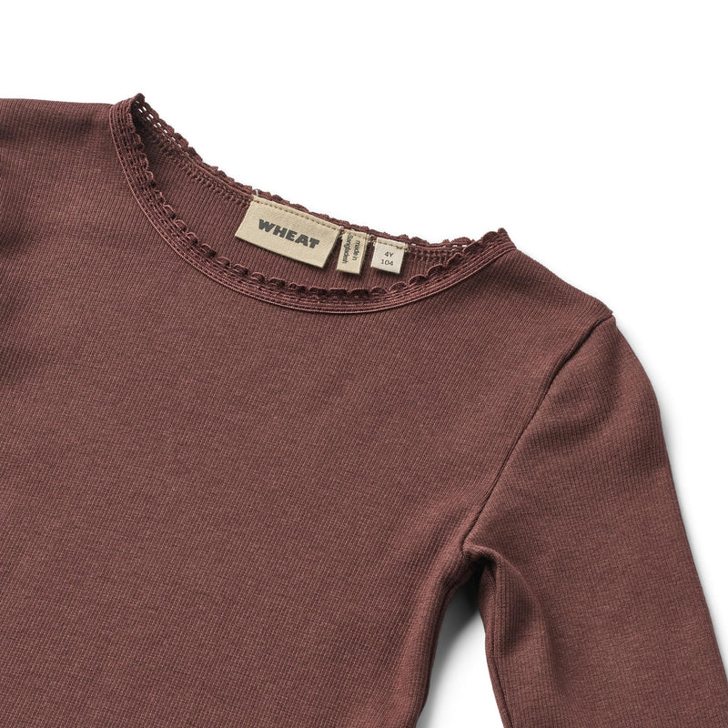 Wheat Rib T-Shirt L/S Reese eggplant