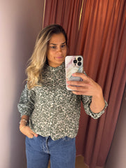 Seraphina 3/4 Shirt Egret Flower