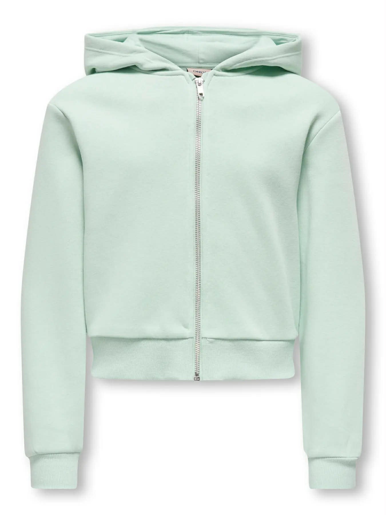 SWEAT L/S HOODIE ZIP SWT Aqua Foam