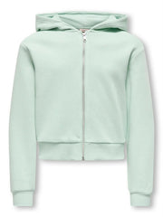SWEAT L/S HOODIE ZIP SWT Aqua Foam