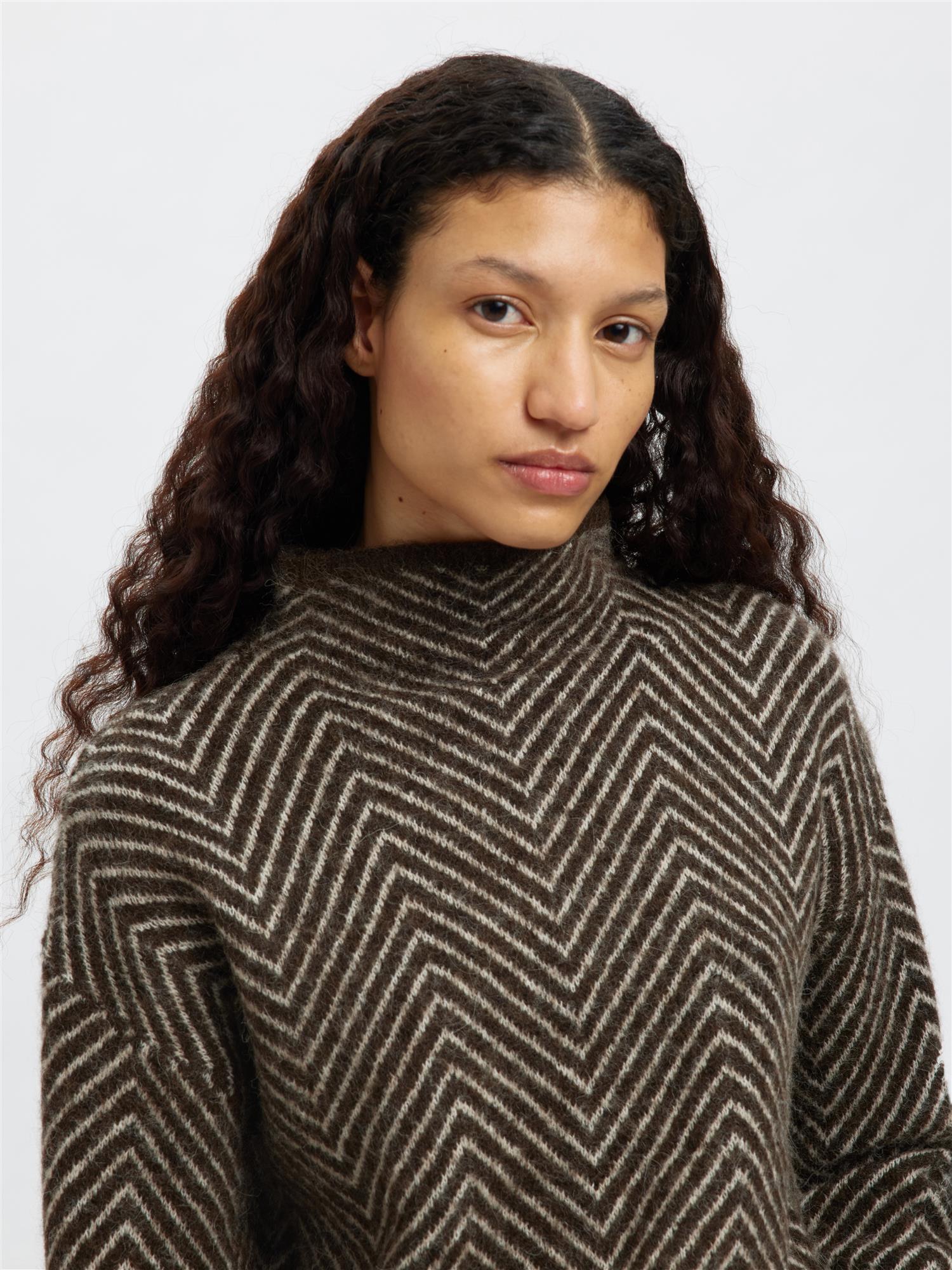 Selected LULU LS HERRINGBONE KNIT
