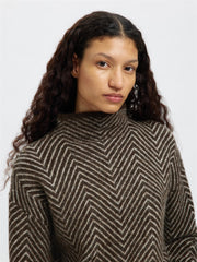 Selected LULU LS HERRINGBONE KNIT