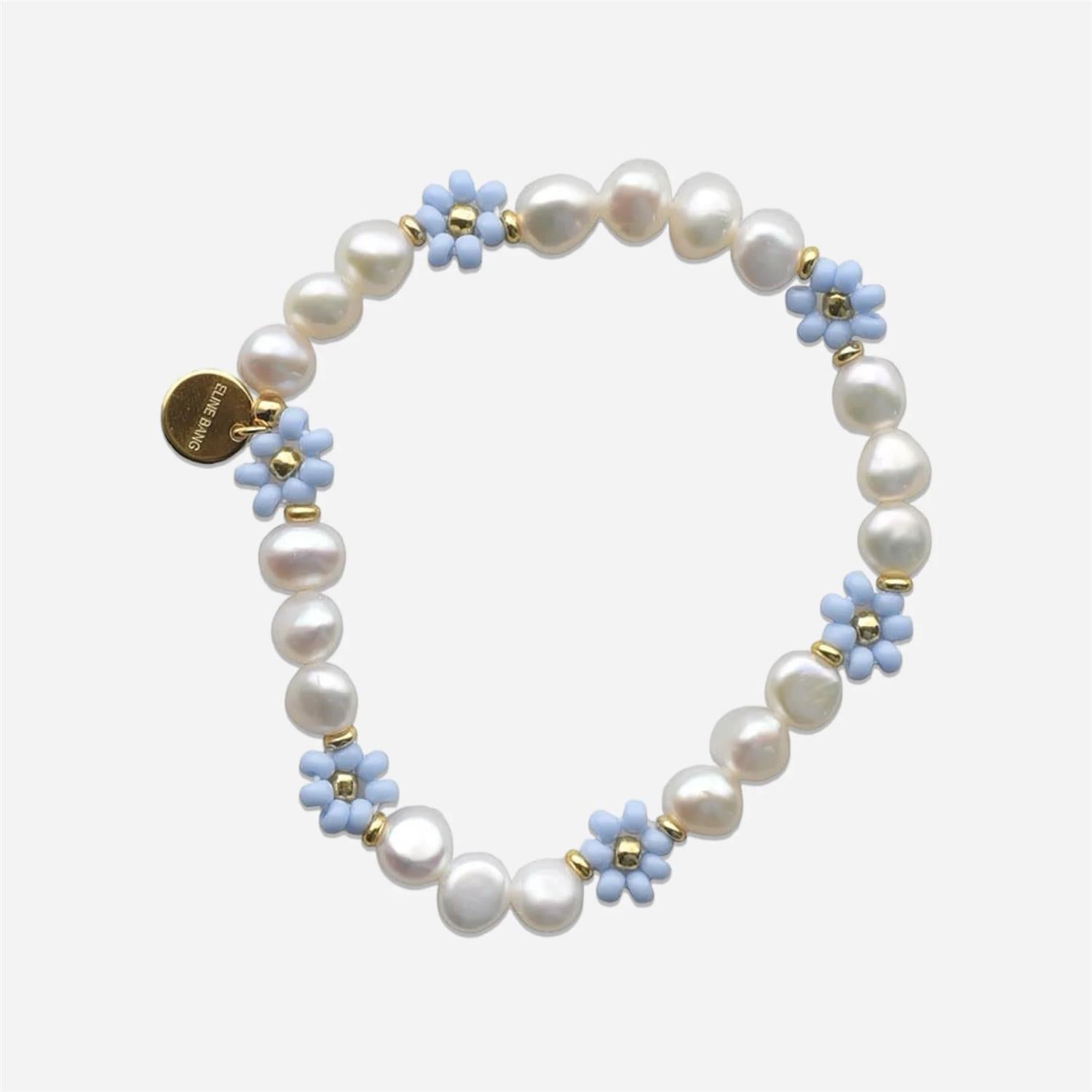Eline Bang Lilly blomsterarmbånd Lyseblå