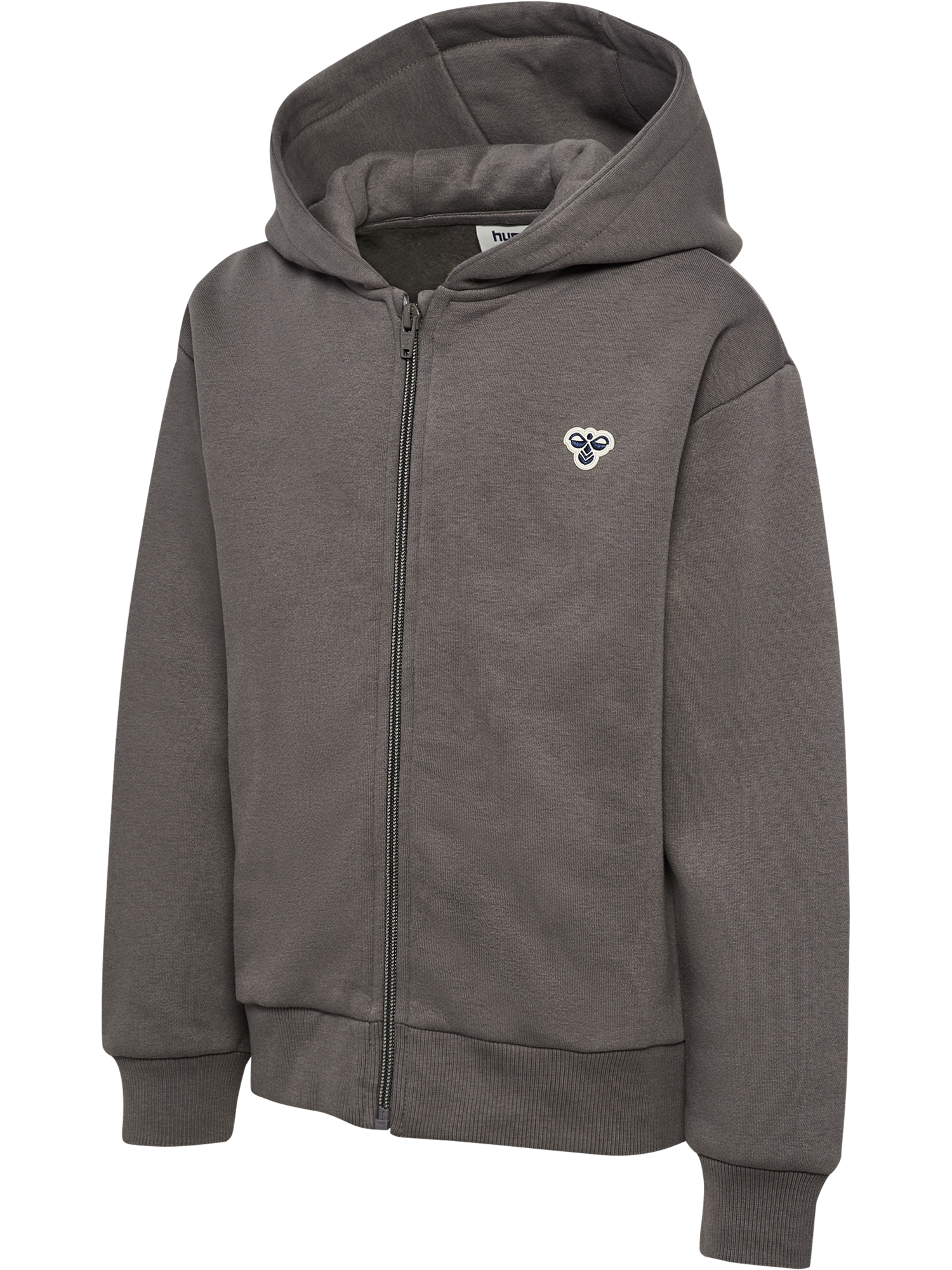 Hummel loose zip hoodie bee DARK GULL GRAY