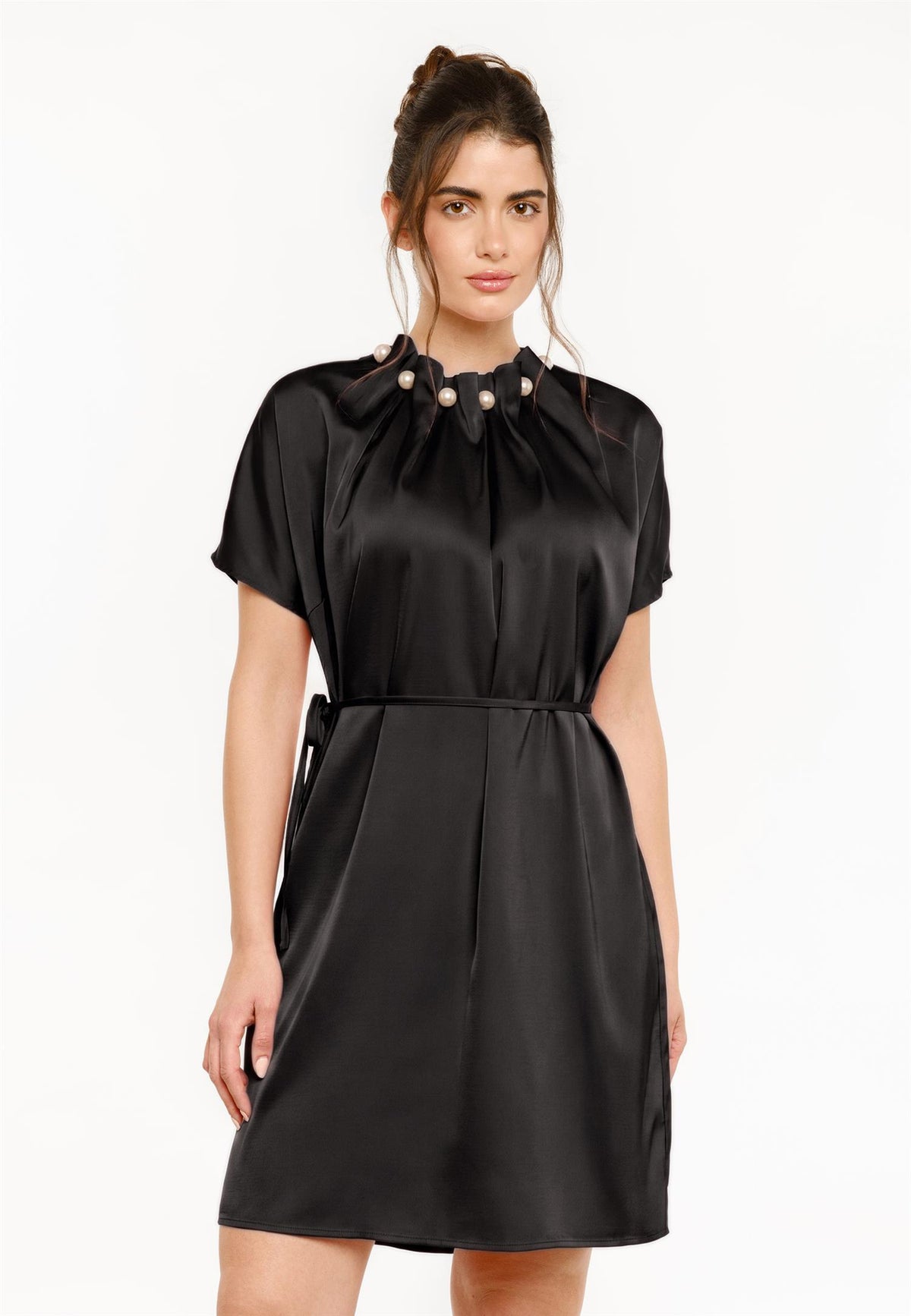 Perle kjole Black
