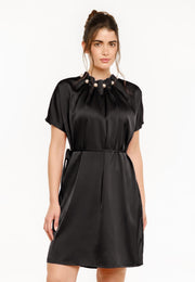 Perle kjole Black