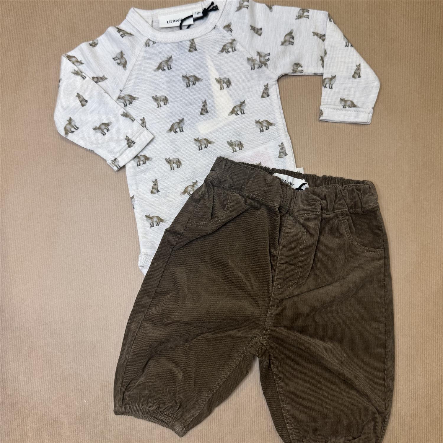 Lil Atelier Somba Loose Cord Pant Teak