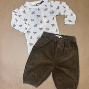 Lil Atelier Somba Loose Cord Pant Teak