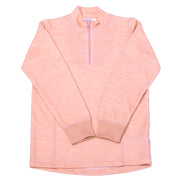 Joha Ull/Bambus Blouse Half Zip Fersken