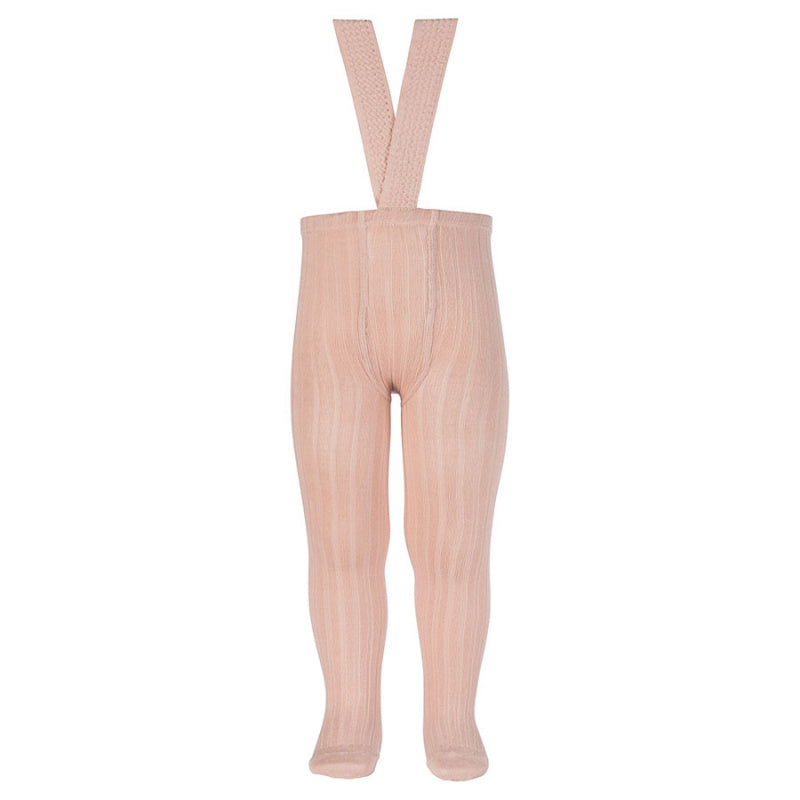 Condor RIB TIGHTS WITH ELASTIC SUSPENDERS OLD ROSE