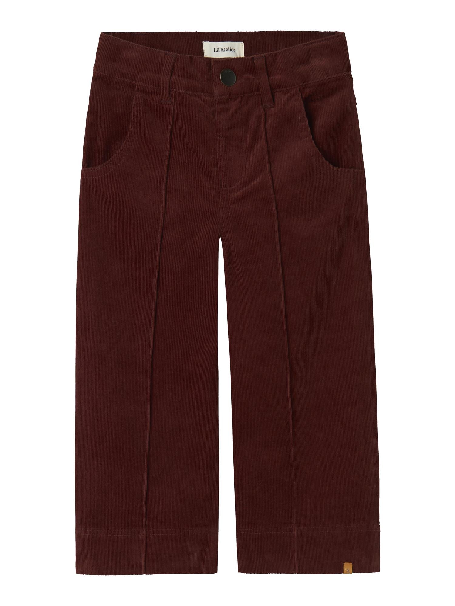 Lil Atelier OBERT CORD WIDE PANT Hot chocolate