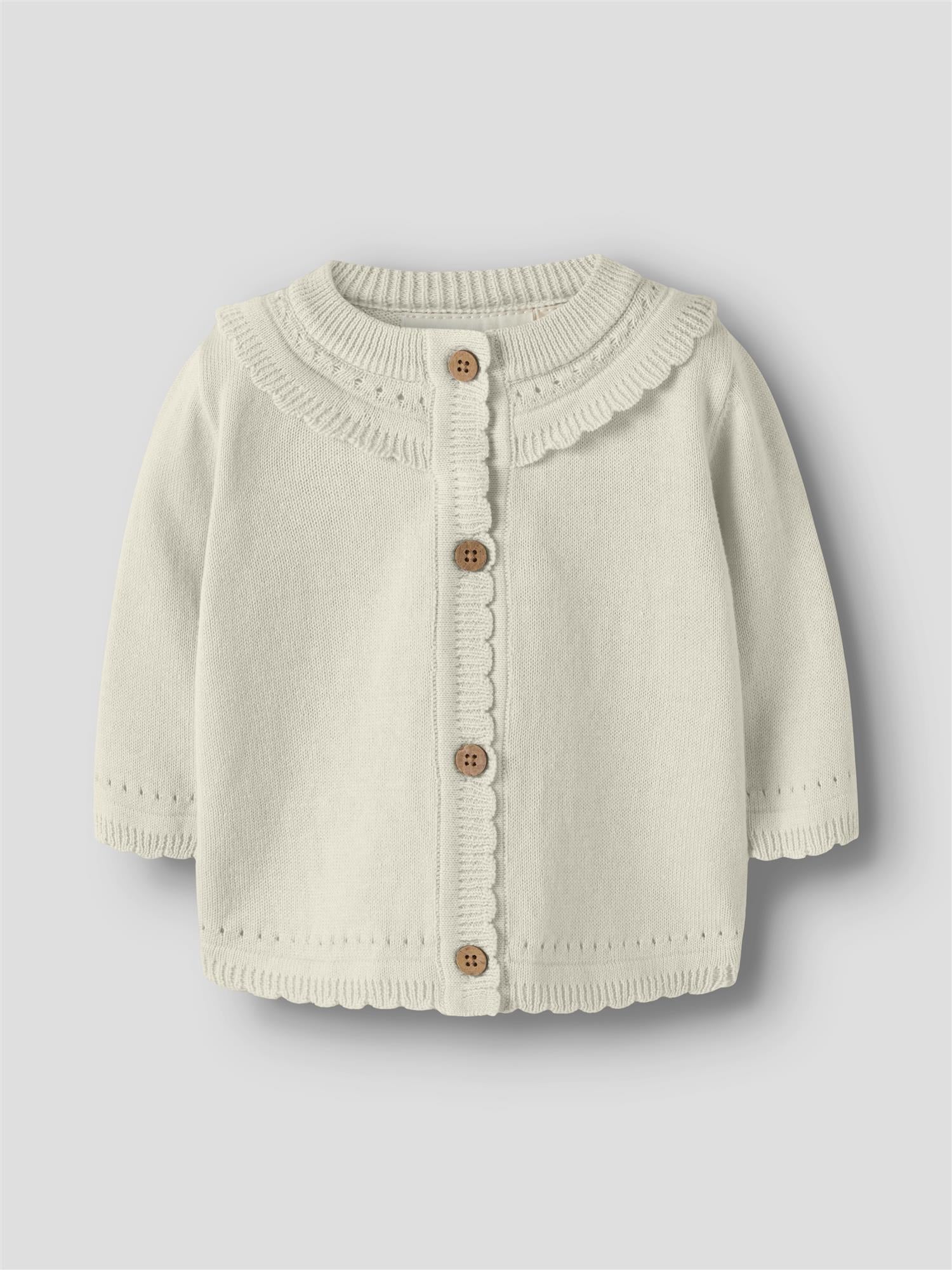 Lil Atelier HAO Baby LS KNIT CARD Coconut Milk