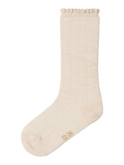 Lil Atelier Dalfi Knee Sock Peach Whip