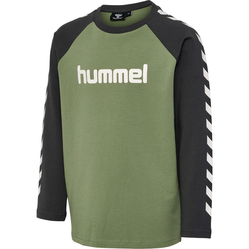 Hummel Boys t-shirt LS Oil Green