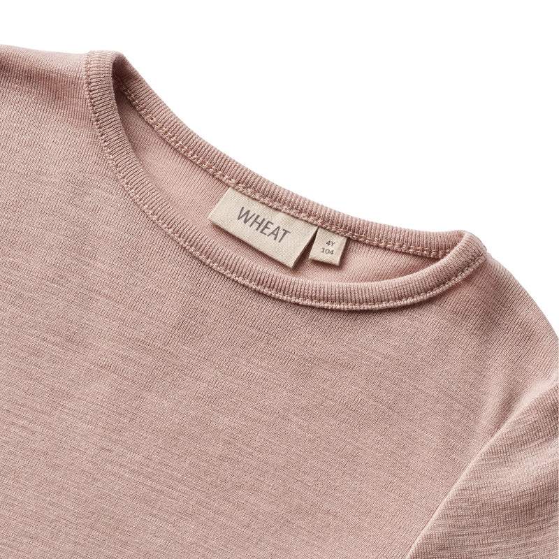 Wheat Wool T-Shirt L/S Alfie Dry Rose