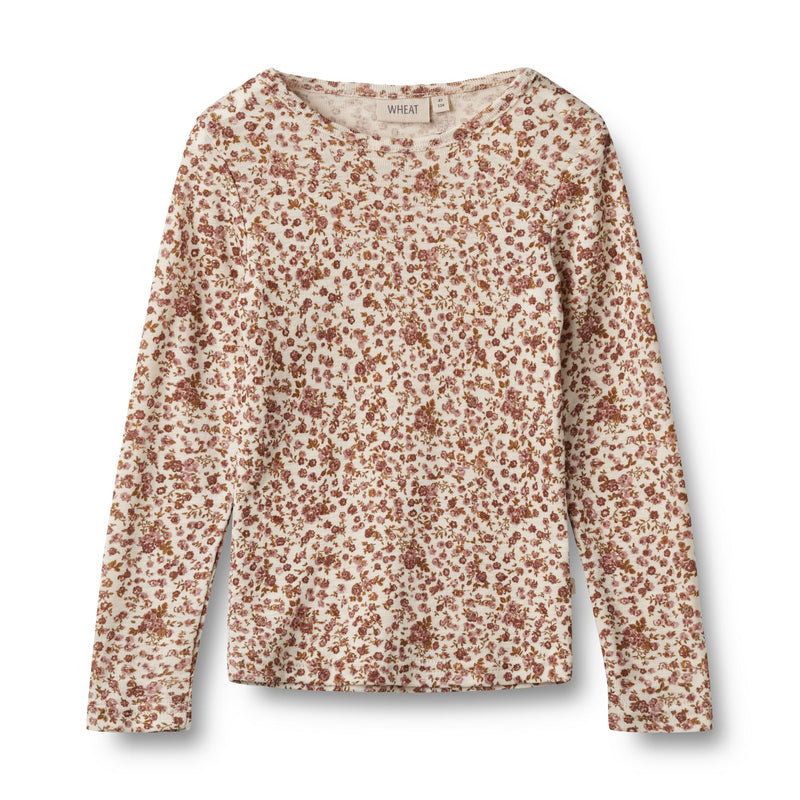 Wheat Wool T-Shirt L/S Alfie rose flowers