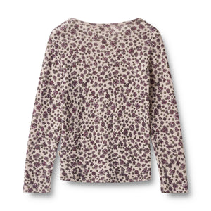 Wheat Wool T-Shirt L/S Alfie  autumn flowers