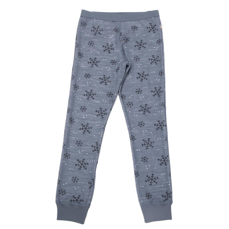 Joha Ull/Bambus Leggings Snowflakes Blå