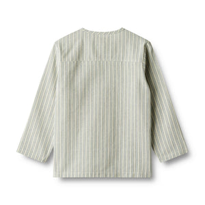 Wheat Shirt Bjørk Aquablue stripe