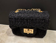 Prinsessefin Veske S Tweed Svart