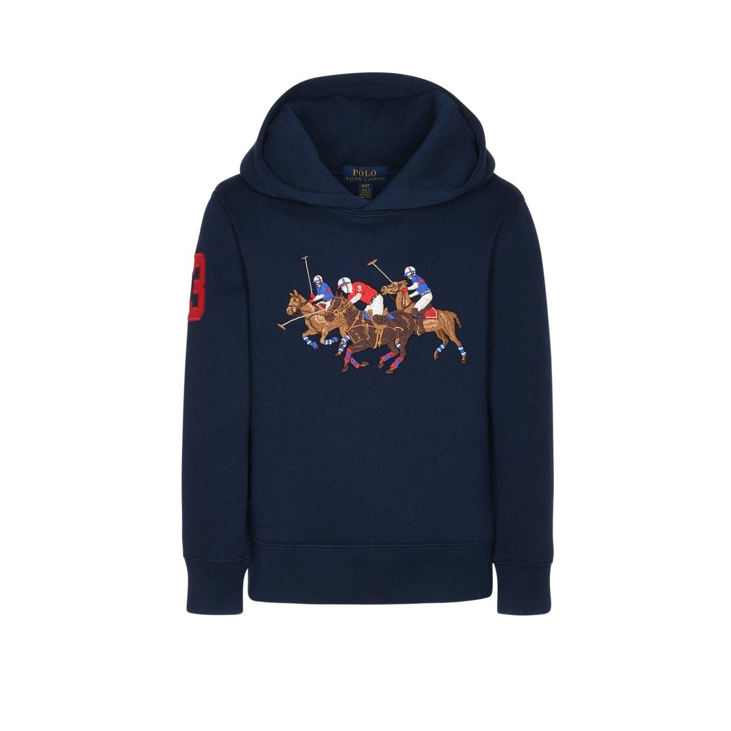 Ralph Lauren Hoodie Three Pony Navy
