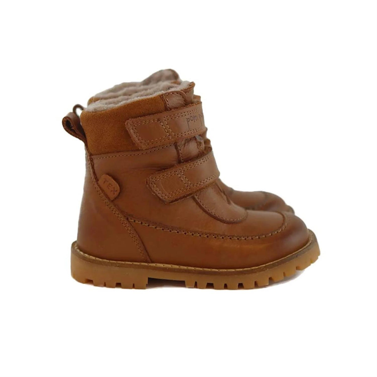 Pom Pom Rub Sole Velcro Camel Tex