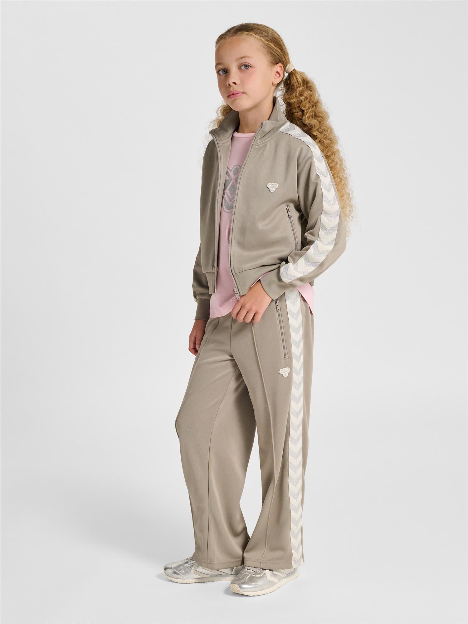 HUMMEL REG POLY TAPE GIRL ZIP JACKET ROCK RIDGE