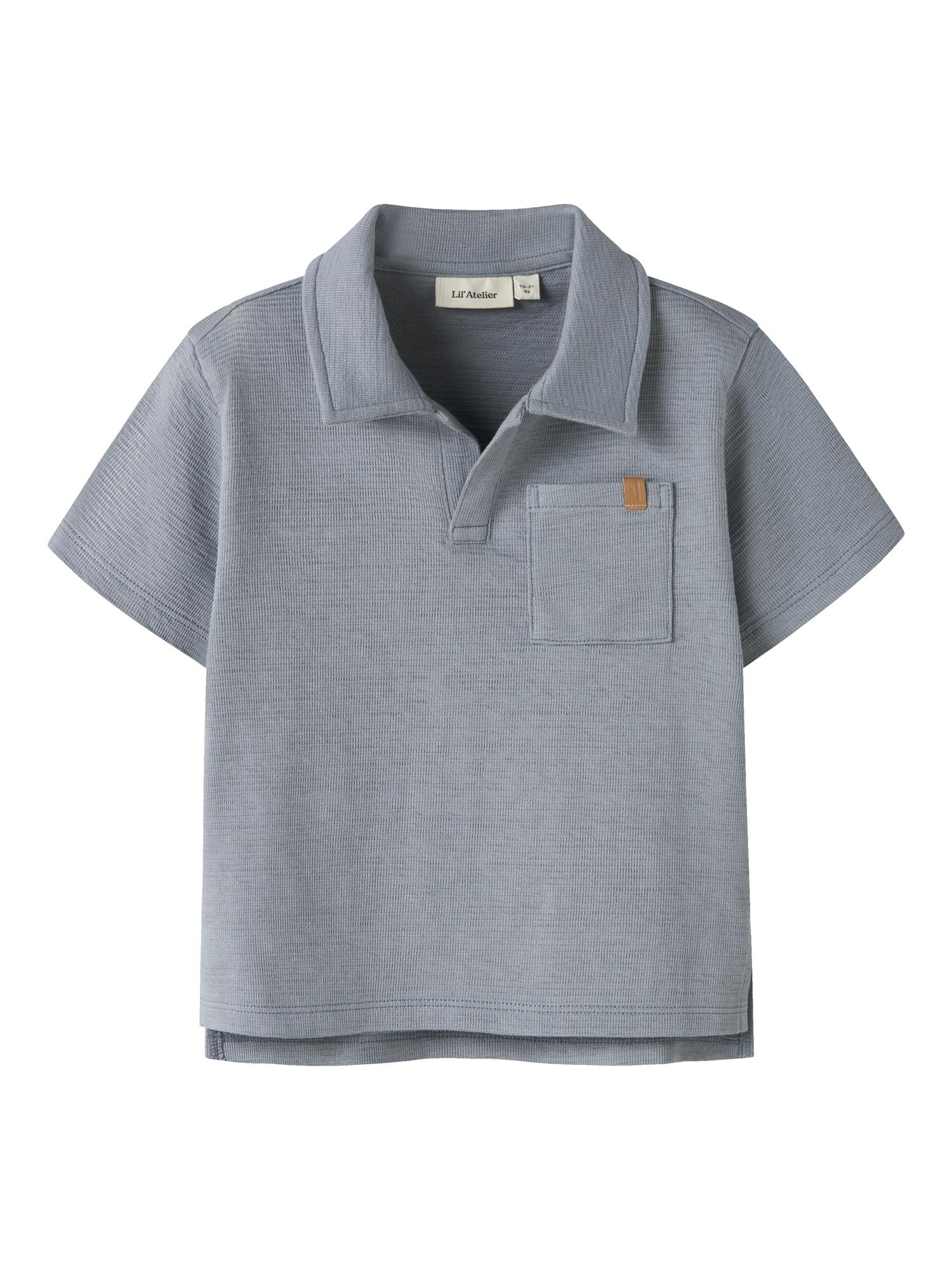 Lil Atelier FALK SS LOOSE POLO TOP Tradewinds