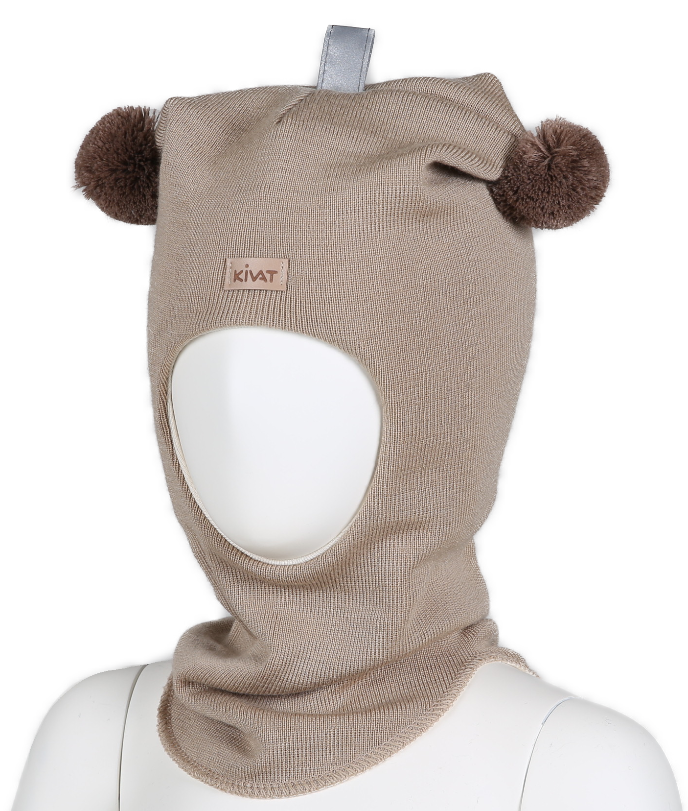 Balaclava Lue Ull Latte/brun dusk kivat logo