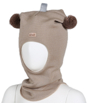 Balaclava Lue Ull Latte/brun dusk kivat logo