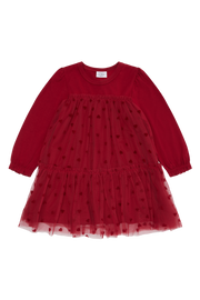 Hust and Claire Karoline Tyll Dress Teaberry