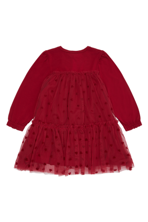 Hust and Claire Karoline Tyll Dress Teaberry