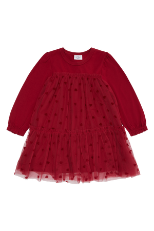 Hust and Claire Karoline Tyll Dress Teaberry