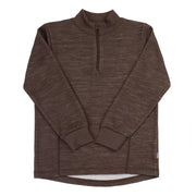 Joha Ull/Bambus Blouse Halfzip Brun