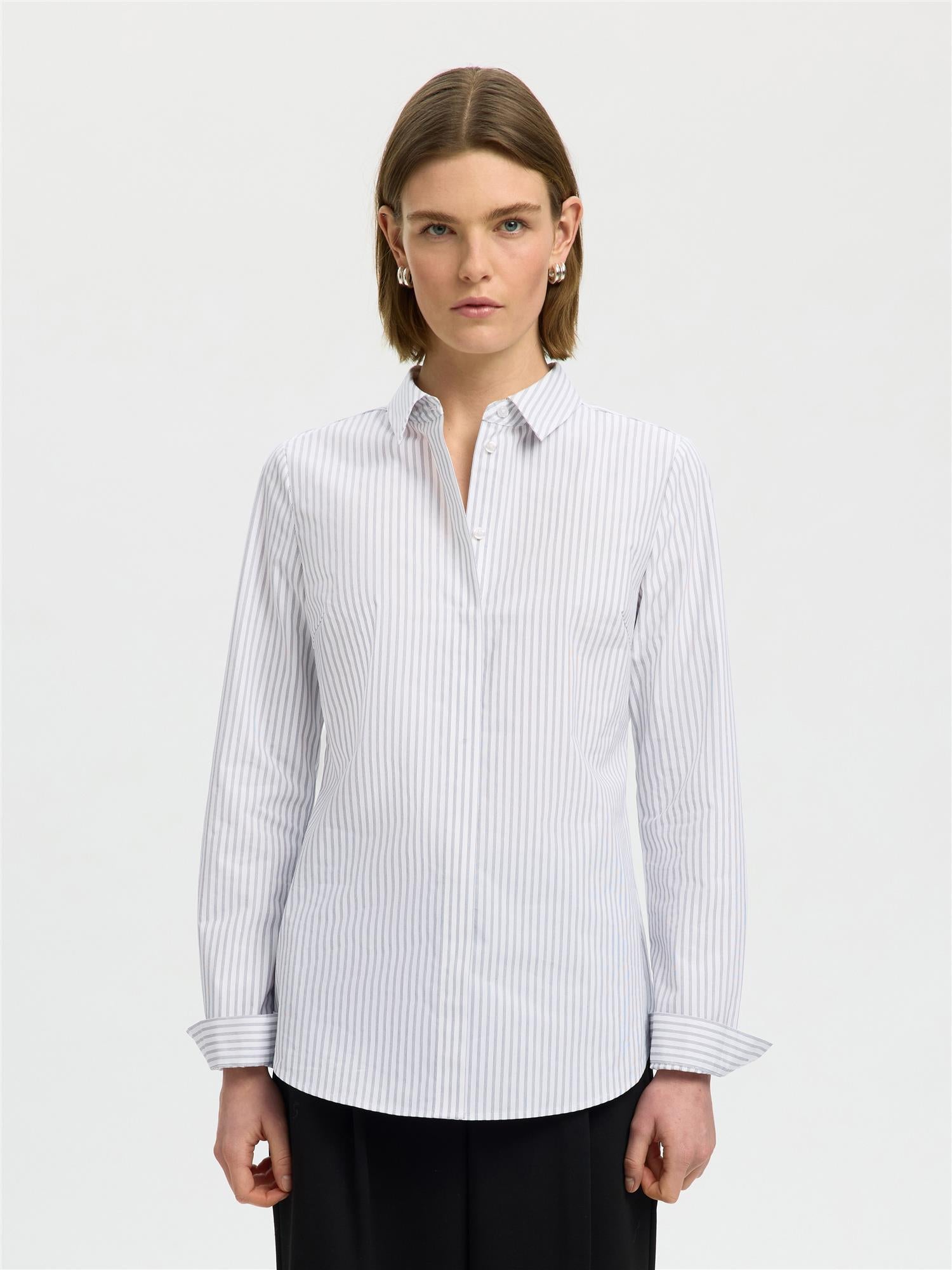Selected ROMIE LS STRIPED FITTED SHIRT
