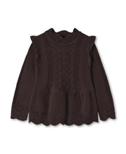 Fliink ALILLY  PEPLUM PULLOVER COFFEE BEAN