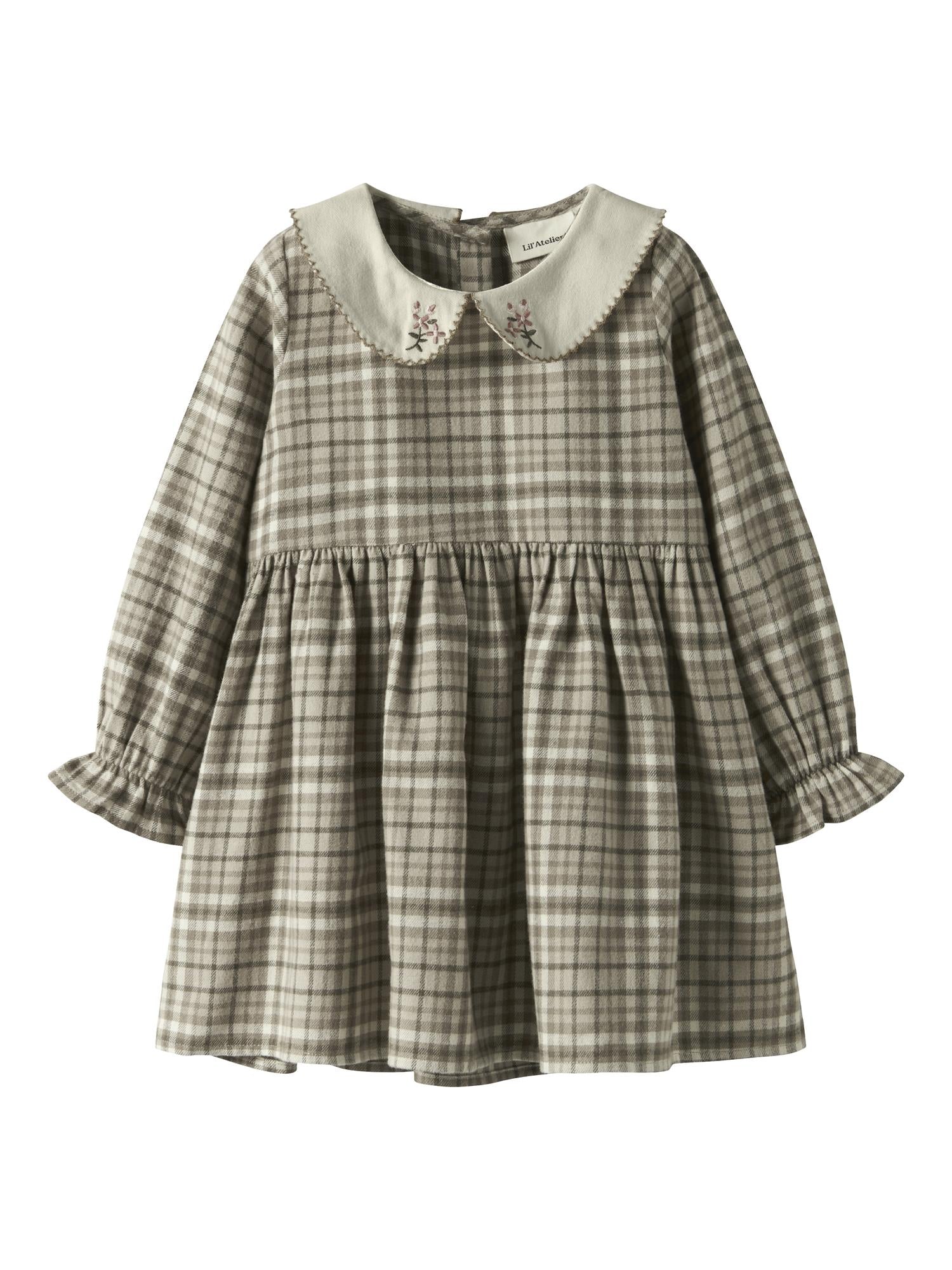 Lil Atelier REBEL LS DRESS SOLID Sepia Tint