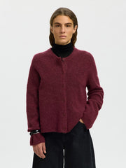 Selected LULU NEW LS KNIT CARDIGAN NOOS tawny port