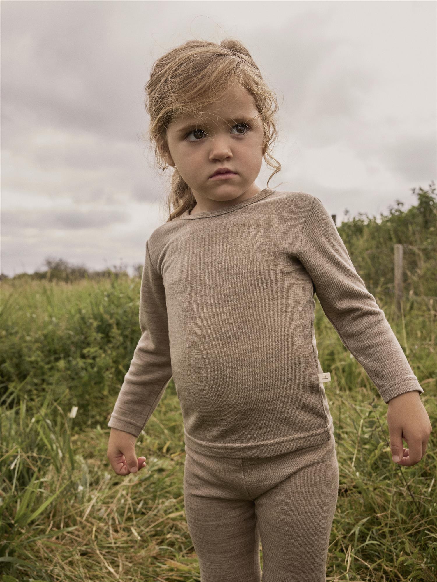 Lil Atelier NILO WO/MO LS SLIM TOP melange