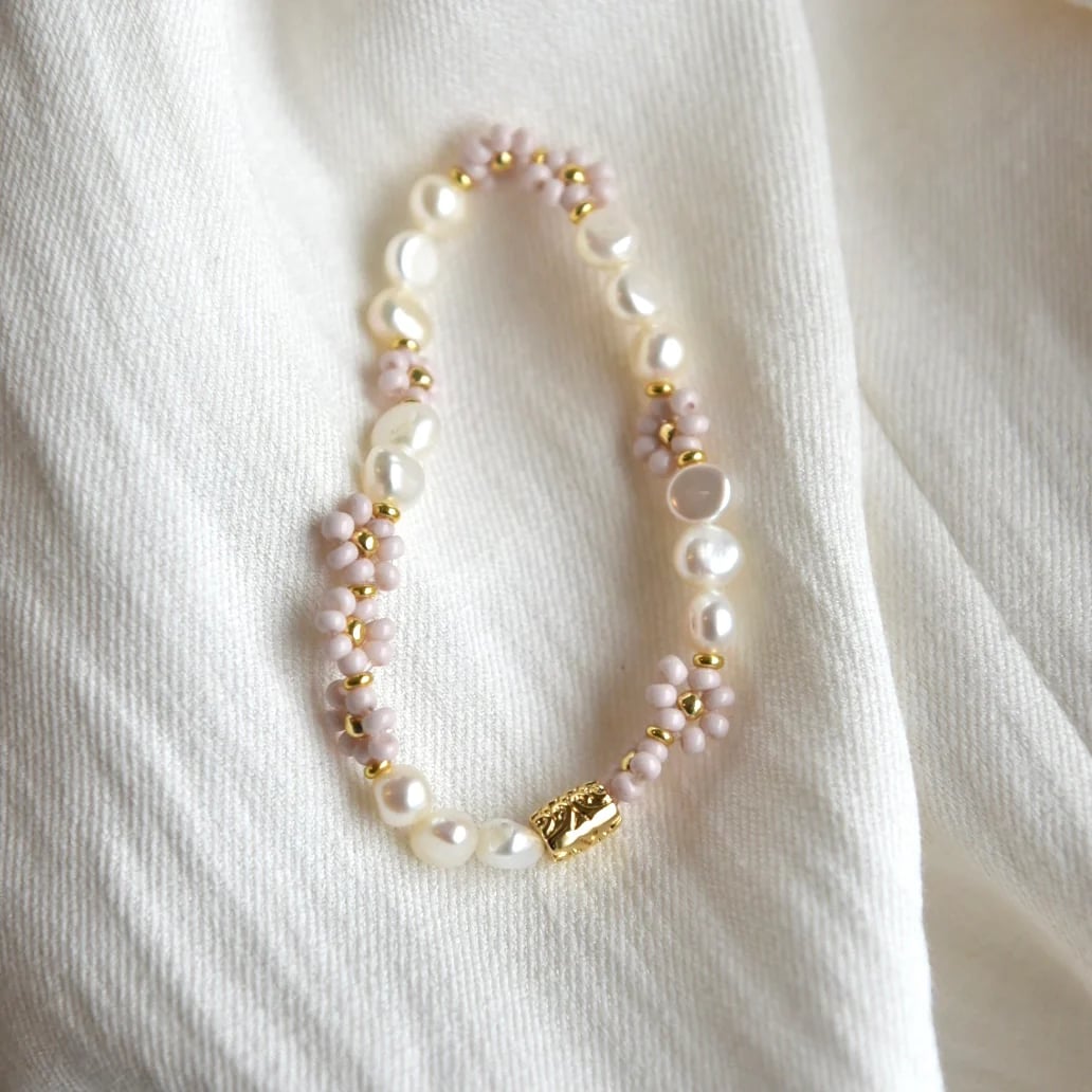 Eline Bang Sophie Armbånd Blomst Rosa