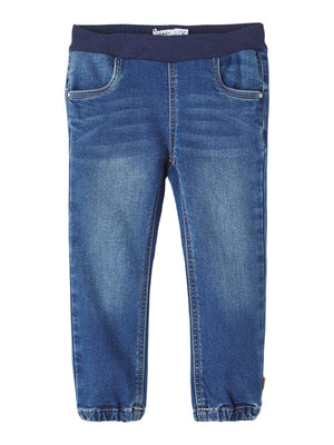 Name it Bella Baggy Fleece Jeans Medium Blue Denim