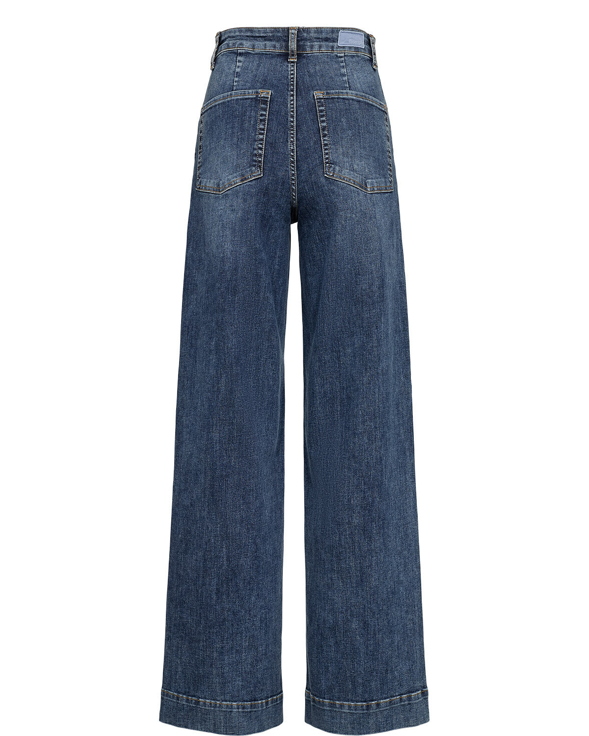 NUPARIS HR WIDE JEANS Blue Grain Denim