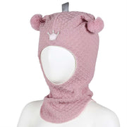 Kivat Balaclava Lue Ull Liten vaffel Krone Rosa