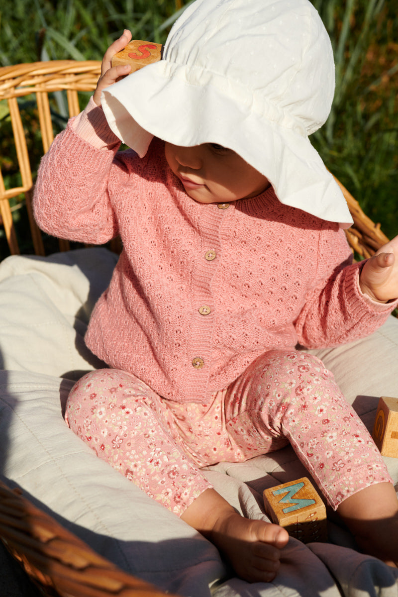 Wheat Leggings Jules  Rosette flowers