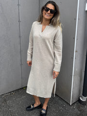 Mette Dress Chalk Melange