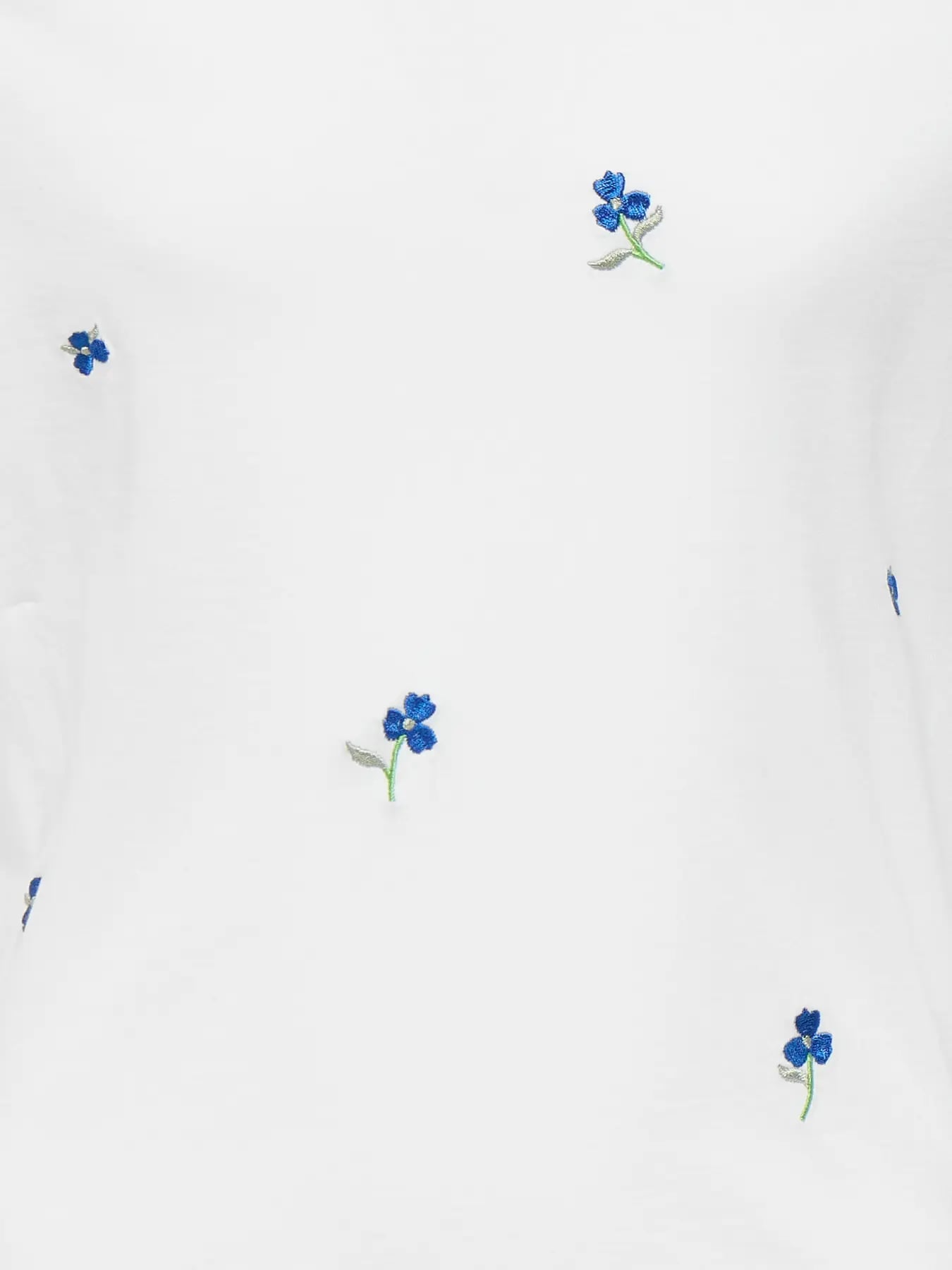 KETTY LIFE S/S O-NECK TOP Blue Flower