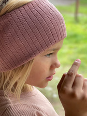 Kivat Ull Rib Pannebånd Gammelrosa